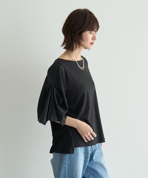 YECCA VECCA シアースリーブカットソー Off White