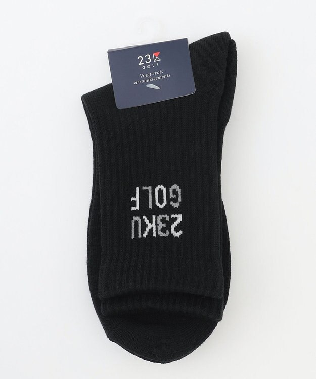 23区GOLF 【MEN】18CM丈 ソックス ブラック系