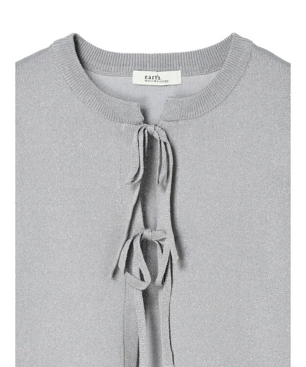 earth music&ecology ラメニットカーディガン Gray