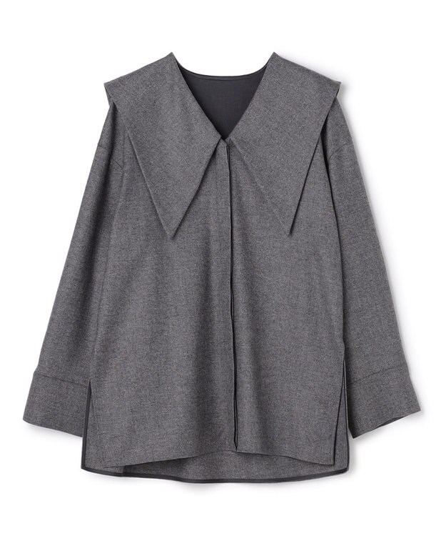 uncrave フランネル BIGカラーシャツ チャコール