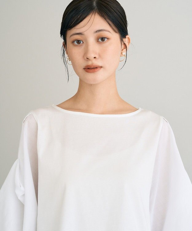 YECCA VECCA シアースリーブカットソー Off White