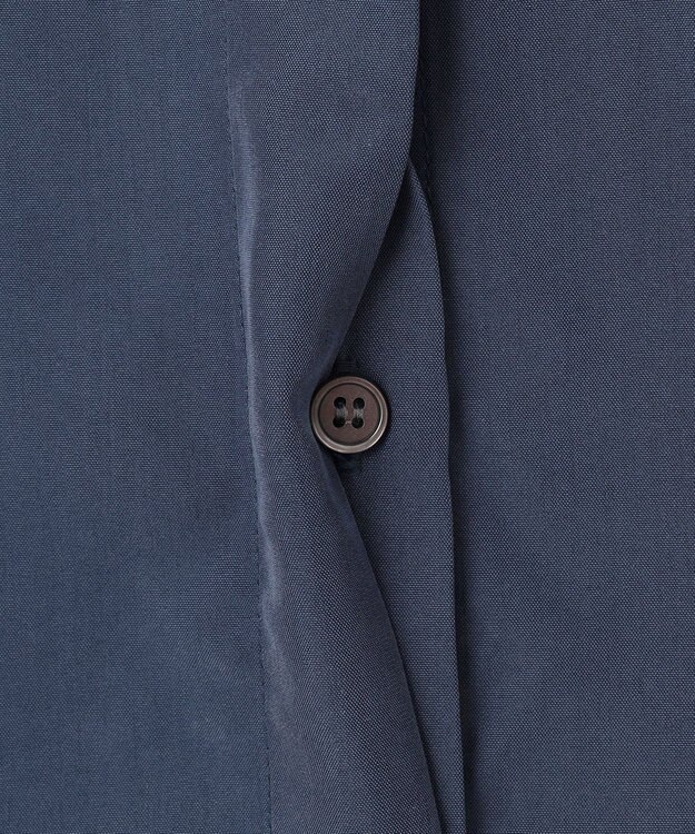 UNFILO L フィブリル ペプラムブラウス ディープブルー