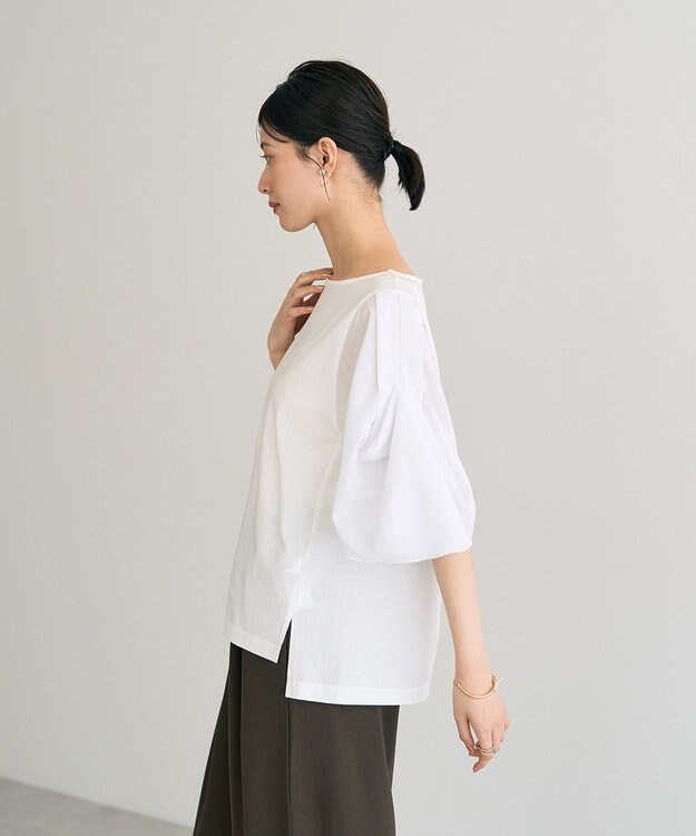 YECCA VECCA シアースリーブカットソー Off White