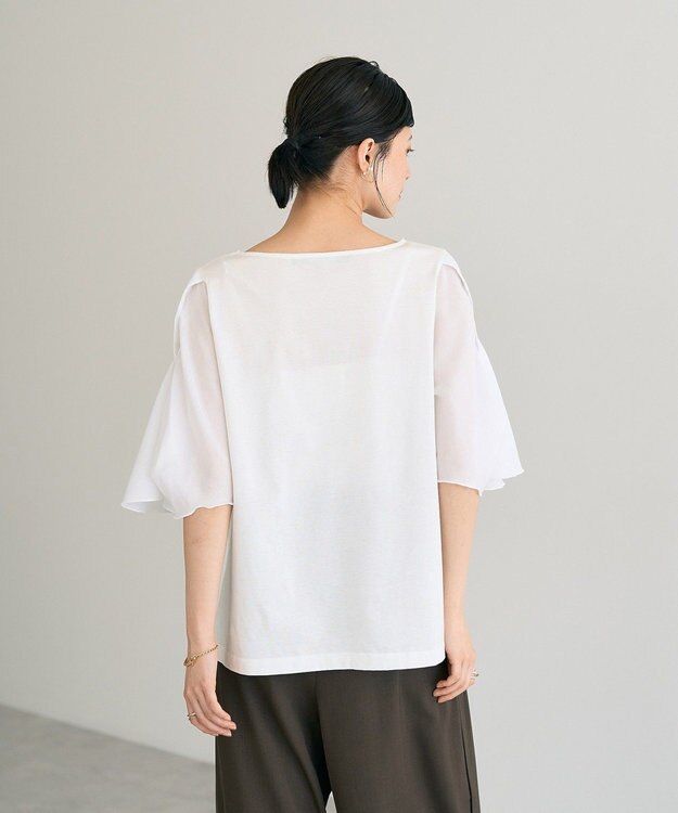 YECCA VECCA シアースリーブカットソー Off White