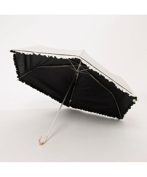 UNBILLION カシュネ cachenez / PUヒートカットフリル3段折りたたみ傘 ホワイト