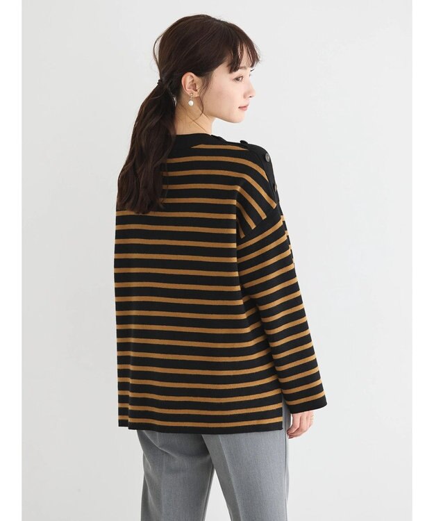 AMERICAN HOLIC バイパチショルダーボタンニットプルオーバー Black