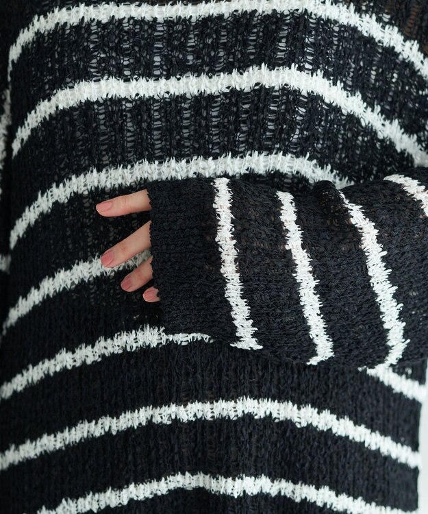 YECCA VECCA ルーズニットプルオーバー Border