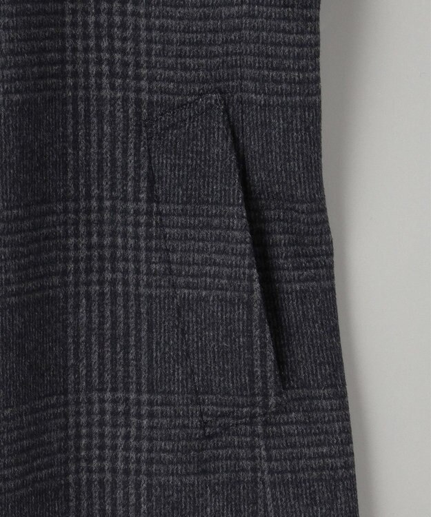 GOTAIRIKU アンゴラビーバー ステンカラーコート ライトグレー系4(格子)