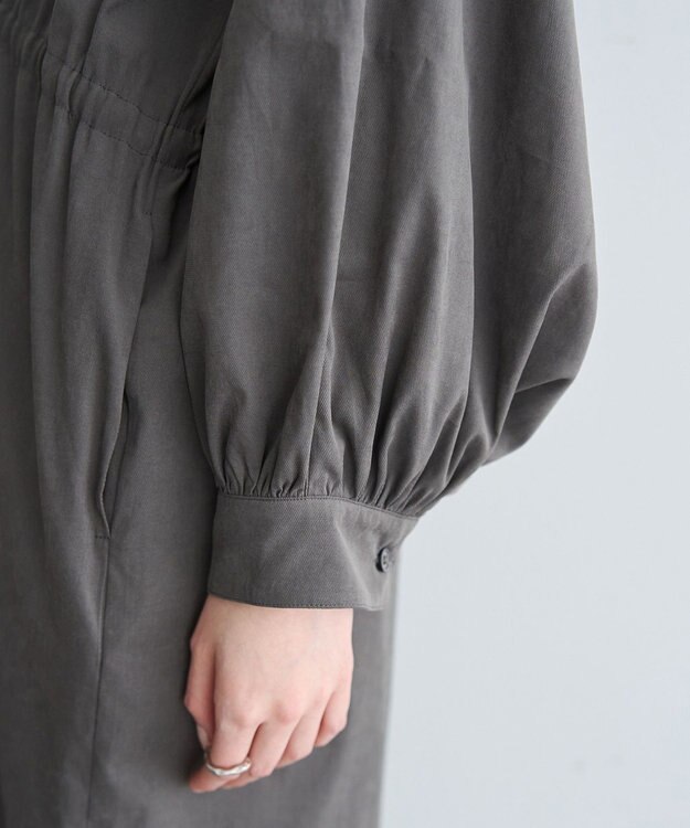 YECCA VECCA UVカット2way袖バルーンワンピース Charcoal Gray