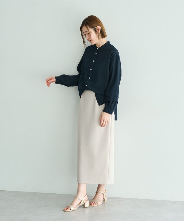 YECCA VECCA ダンボールニットナロースカート Beige