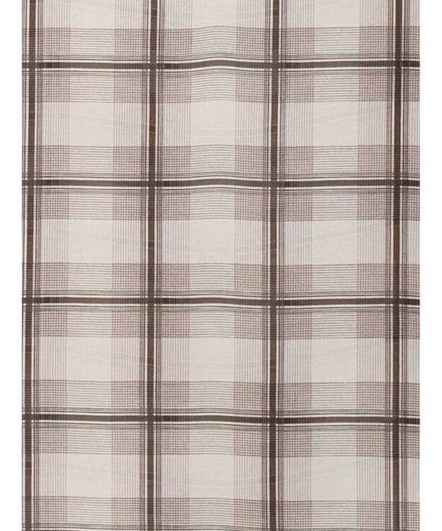 Te chichi ウエストリボンシアーチェックブラウス ブラウン