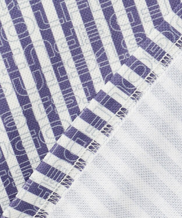 23区GOLF 【WOMEN】ロゴレイヤーストライプシャツ ダルブルー系2