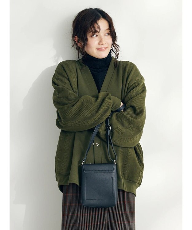 CRAFT STANDARD BOUTIQUE JQカット切り替えカーディガン1 Khaki