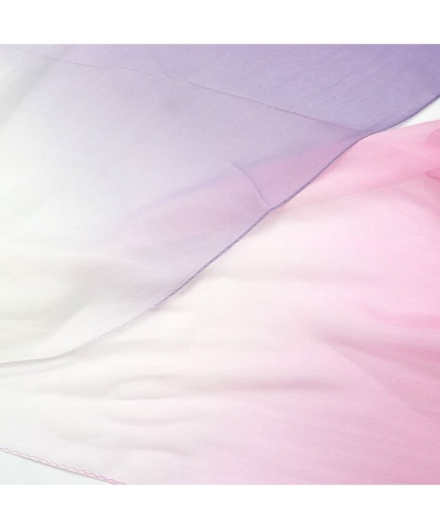 Marca ＜洗えるシルク＞【Marcaオリジナル】オンブレーロング ウォッシャブル シルクローン ロングスカーフ ピンクパープル