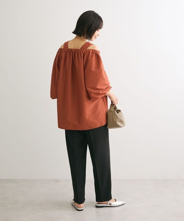 Green Parks ２ｗａｙバルーンスリーブブラウス Orange