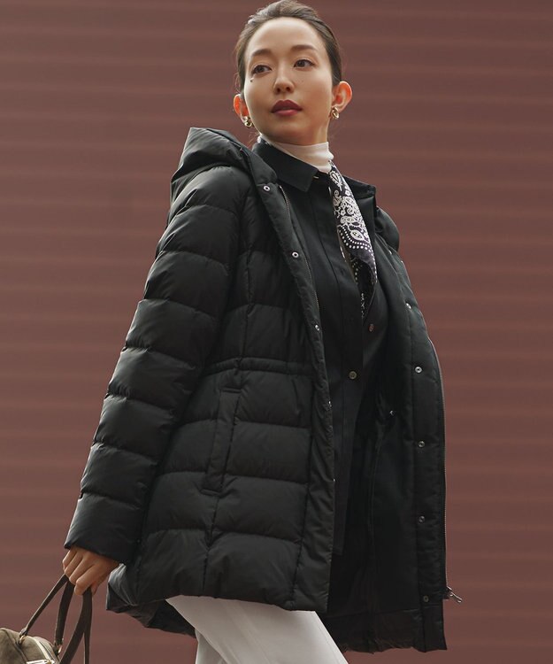23区 L 【VERY掲載/新色追加】シレータフタ ミドル丈 ダウンコート ブラック系