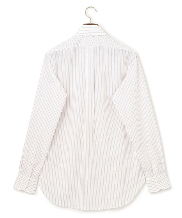 J.PRESS MEN 【PREMIUM PLEATS / 形態安定】ペンシルストライプ シャツ / B.D. ワイン系1