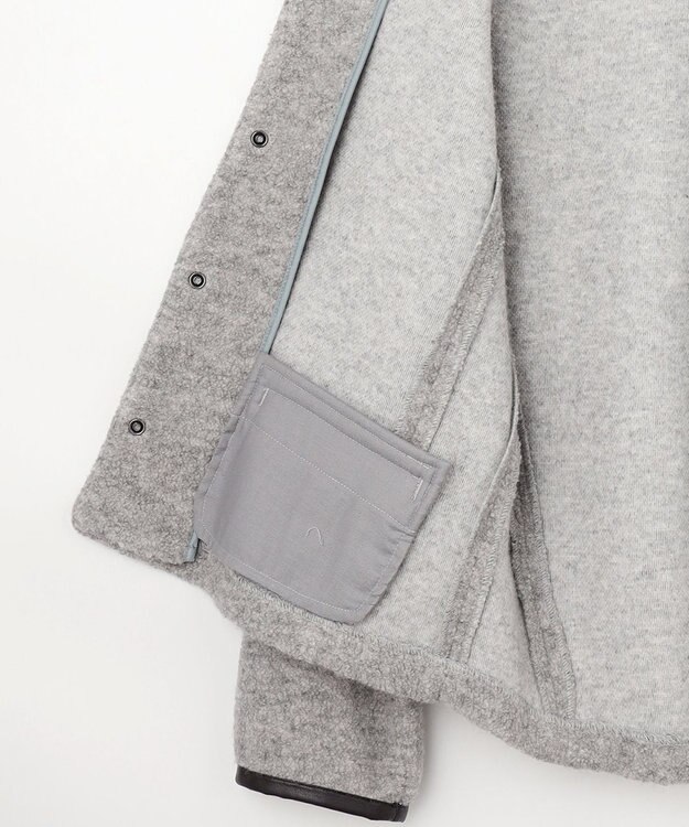 J.PRESS LADIES 【WEB限定】パイルジャージー ノーカラー ブルゾン 【WEB限定】ライトグレー系