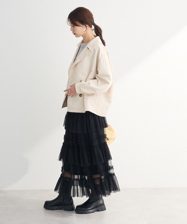 Green Parks 撥水加工　ショート丈トレンチコート Light Beige