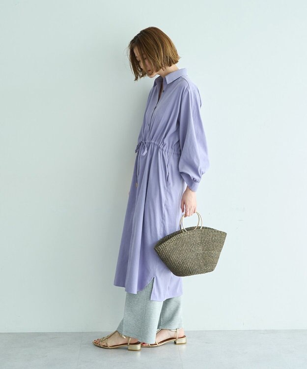 YECCA VECCA UVカット2way袖バルーンワンピース Lavender