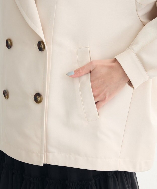 Green Parks 撥水加工　ショート丈トレンチコート Light Beige