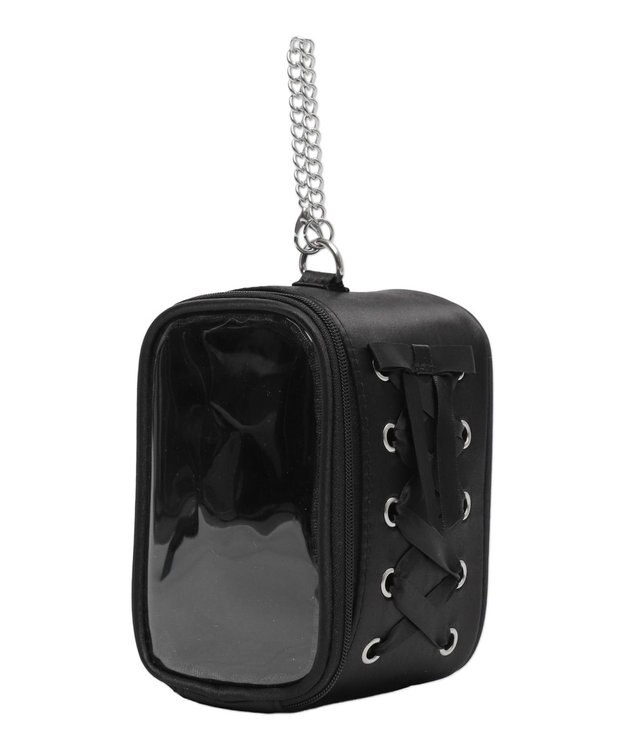 WEGO 【痛バ＆推し活グッズ】サイドレースアップぬいポーチ ブラック