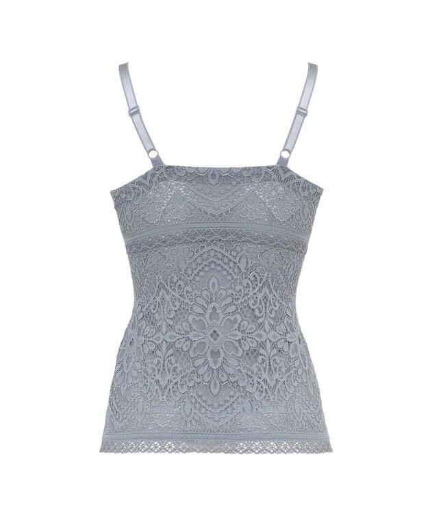 BRADELIS New York 【BRADELIS Me】 Perfumyプラスブラキャミ25A1 ノンワイヤー 補正下着 カップ付き ブラトップ バストアップ グレー