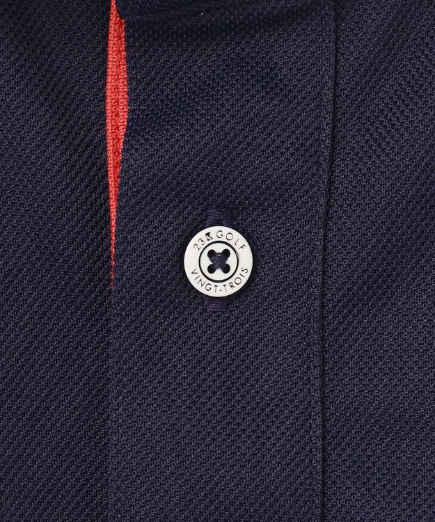 23区GOLF 【MEN】【キングサイズ/吸水速乾/UVカット】エイトロックポロシャツ ネイビー系