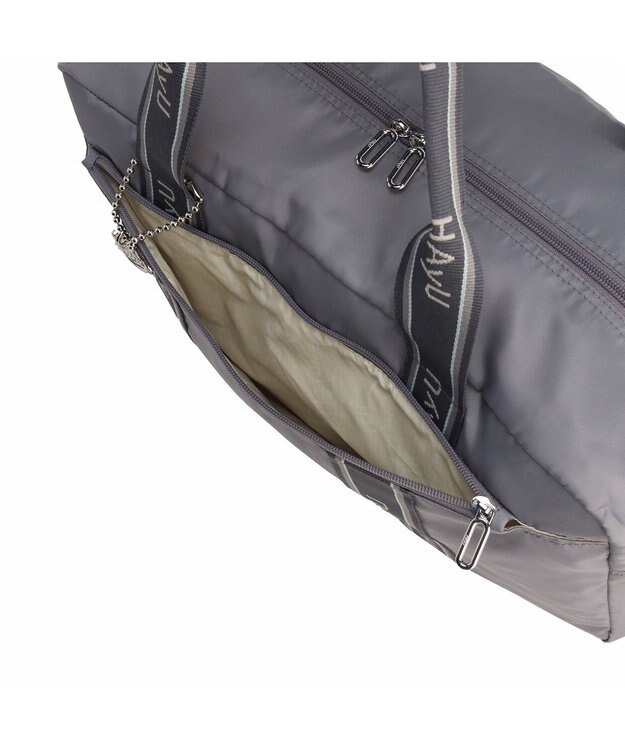 ACE BAGS & LUGGAGE HAyU × ace.  フォールディング 折り畳みボストンバッグ 猫柄 32L 17863 グレー