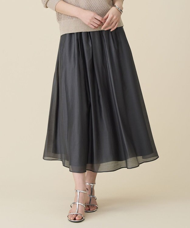 自由区 L エアリーローンプレーン スカート ストレート