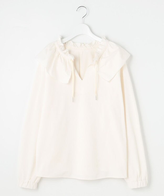 Feroux ラッシュガード ケープギャザー ブラウス ホワイト系