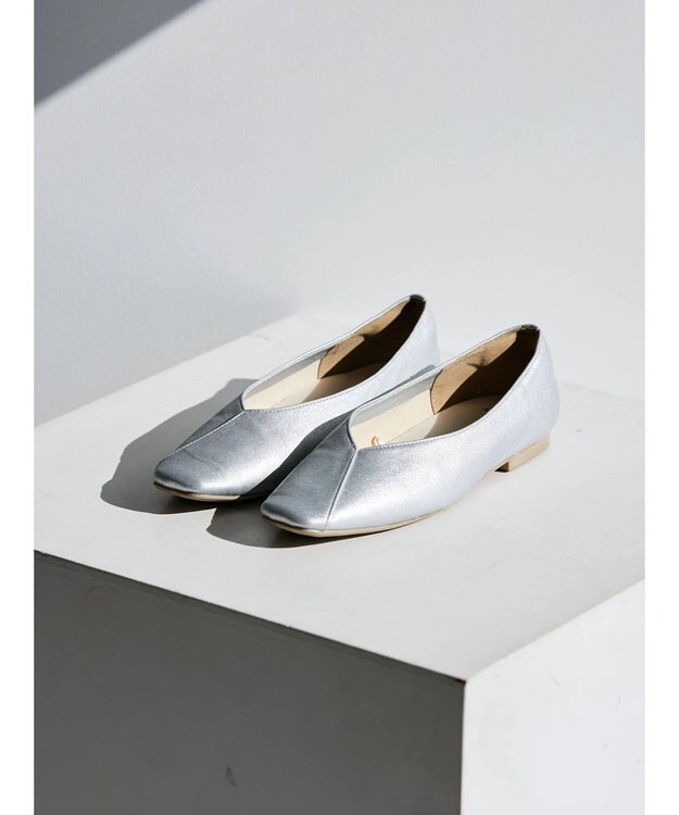 AMERICAN HOLIC 【整履き】切り替えスクエアフラットパンプス