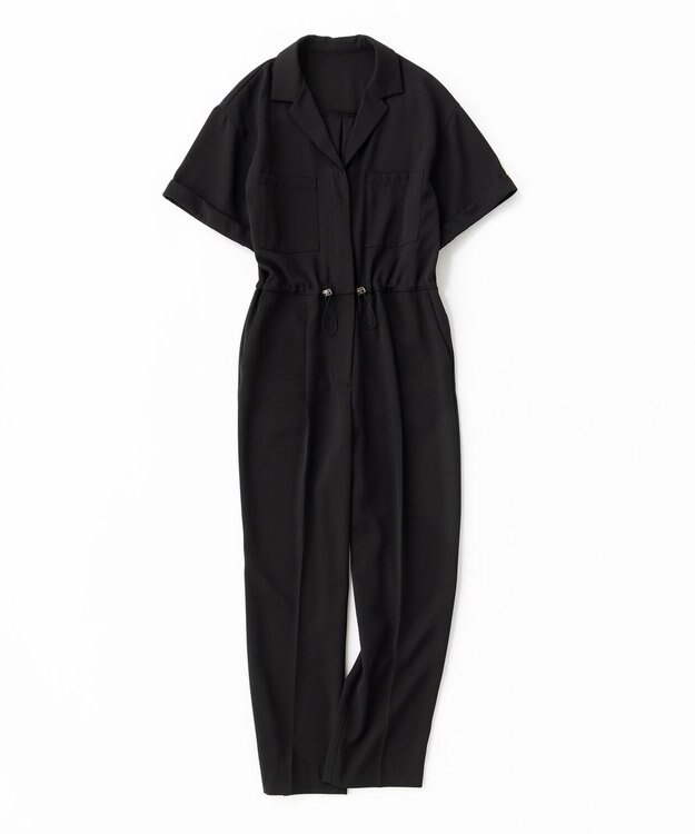 uncrave 【uncrave WHITE】ドレーピーツイル オールインワン ブラック