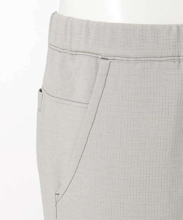 JOSEPH ABBOUD MOUNTAIN クレープドットエアー パンツ ライトグレー系