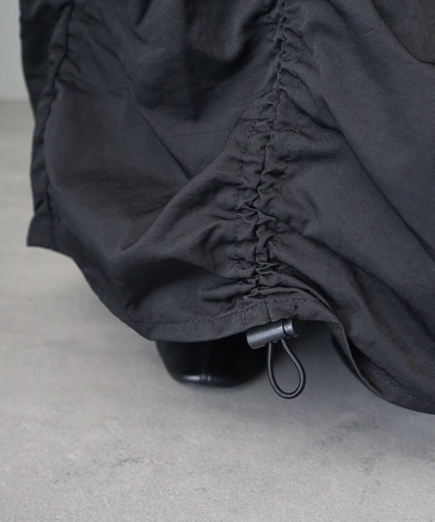 CRAFT STANDARD BOUTIQUE ドロストシャーリングデザインスカート Black