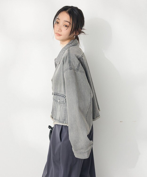CRAFT STANDARD BOUTIQUE カットオフデニムショートジャケット Gray