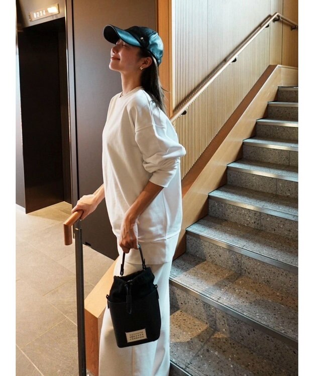 Green Parks ワイドシルエット裏毛プルオーバー White