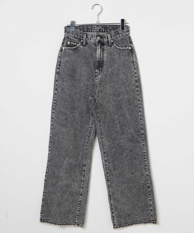 WEGO ウエストフィットワイドストレートデニムパンツ ブラックその他