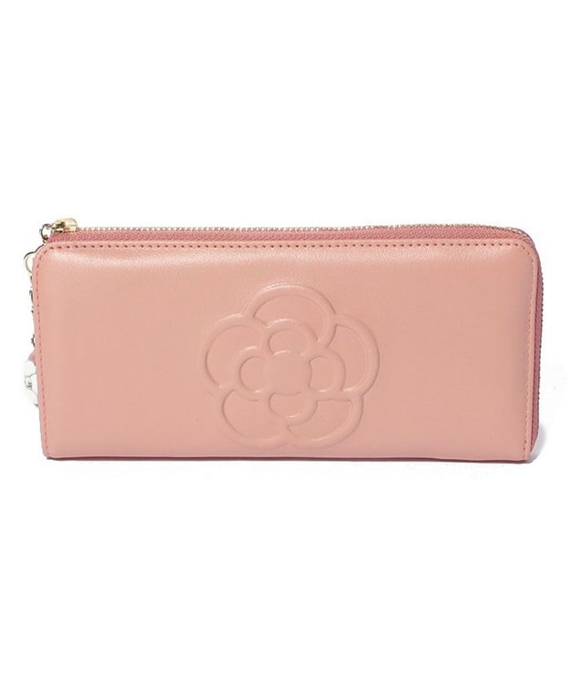 CLATHAS ワッフル　Lファスナー長財布 ピンク