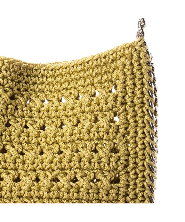 UNBILLION cachecache チェーンかがり横編みワンショルダー グリーン