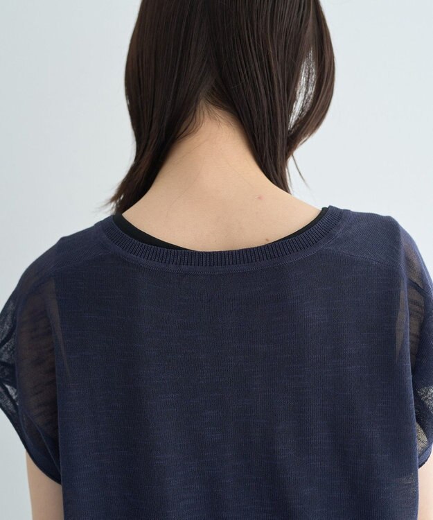 YECCA VECCA 【2点SET】ヘンリーネックスラブシアーニット Navy