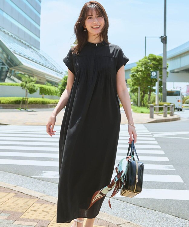 ウォッシュドシアーボイル ピンタック ワンピース / 23区
