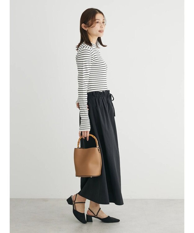 Green Parks ドッキングニットワンピース Black