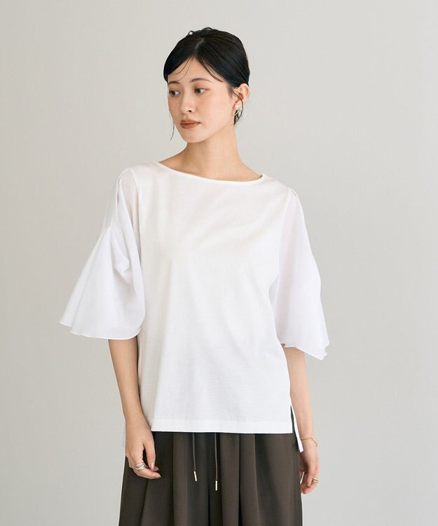 YECCA VECCA シアースリーブカットソー Off White