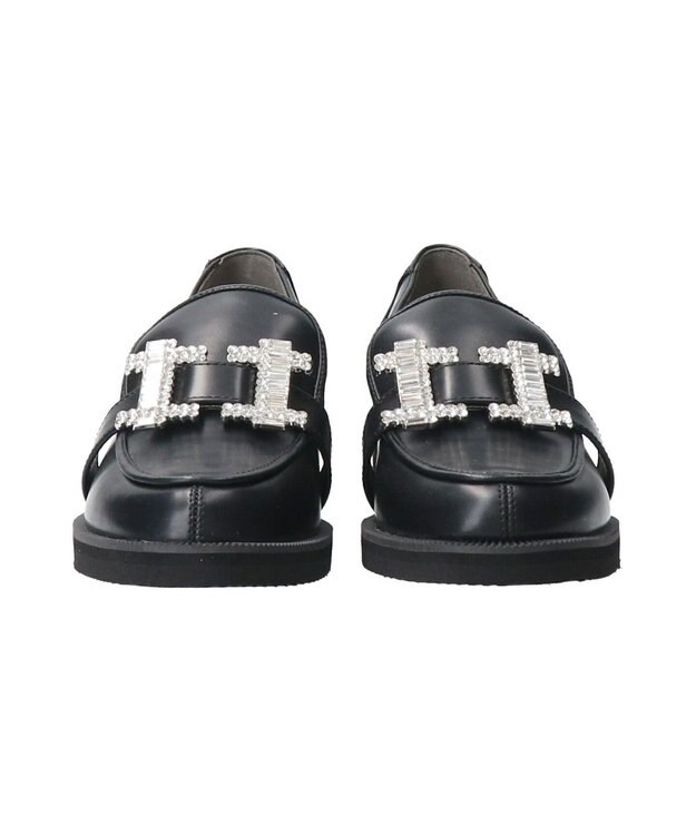 Bridget Birkin 【Bridget Birkin】スクエアビジューローファー ブラック