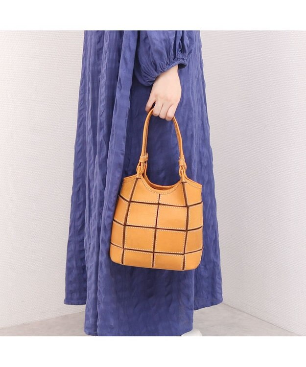 UNBILLION ピークスピーク PEAKS PEAK / 牛革パッチワーク2wayトートS キャメル