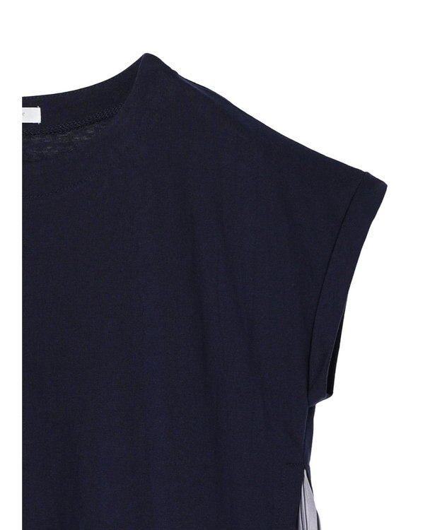 Green Parks 脇プリーツドッキングチュニック Navy