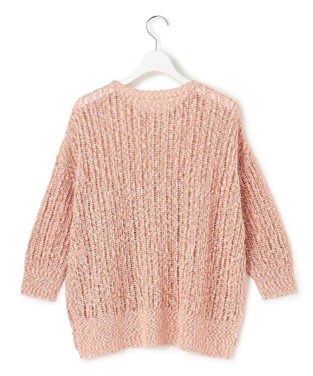 23区 【SLOW/一部店舗限定】エンブロイダリープルオーバー サマー ニット コーラルレッド