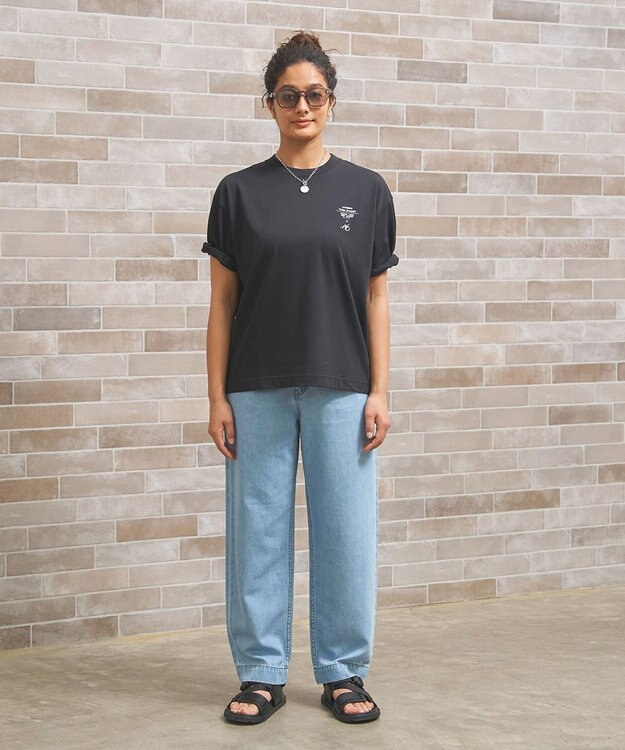 J.PRESS YORK STREET 【UNISEX】【NAO YSHIHARAコラボ】MAIKO グラフィック Tシャツ ブラック系