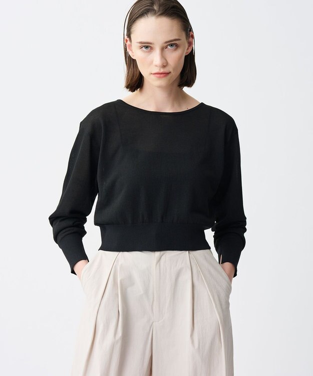 uncrave シアーニット 2WAYカーディガン ブラック